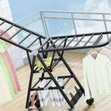 Foldable Heavy Clothes Drying Rack With Wheels - 2