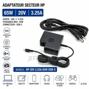 Chaja ya Laptop ya HP 65W USB-C 20V 3.25A