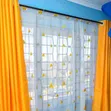 Yellow Soft Plain Window Curtains - 2