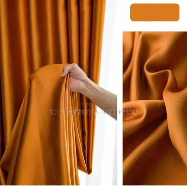 Shades of Orange Quality Curtains - 1