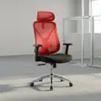 Ergonomic Red Mesh High Back Office Chair - 4