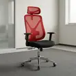 Ergonomic Red Mesh High Back Office Chair - 5