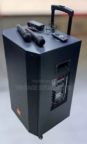 JBL A1503 15" Spika Portable PA Trolley na Mics 2 za Wireless
