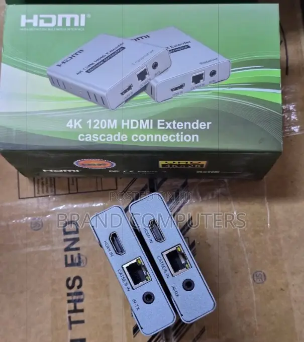 Cascade 120M HDMI Extender Over CAT6 Cat5e/6 RJ45 Ethernet Lan Cable - 1