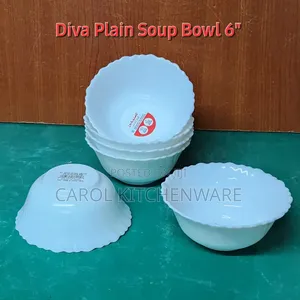 6 Pc Diva Plain Soup Bowls - 5"