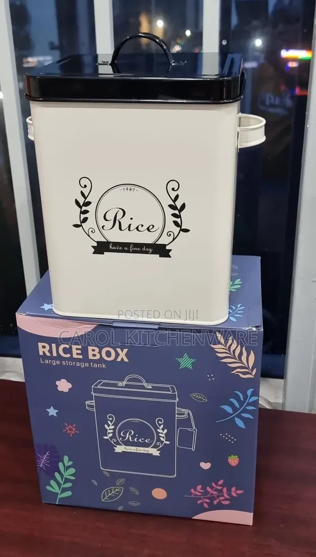 5 Kg Rice Storage Bucket / 5 Kg Metallic Rice Bin - 1
