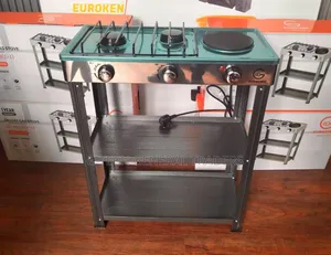 Eurochef 2 Gas + 1 Hotplate Standing Cooker with Shelves