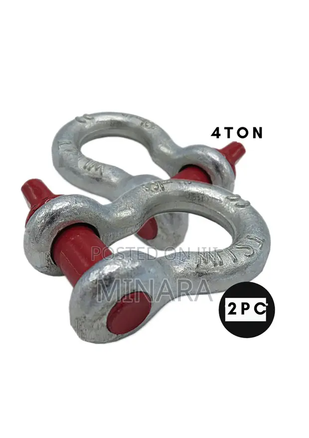 2x 3/4" Heavy Duty D-Ring Shackles (4 Ton) - 1