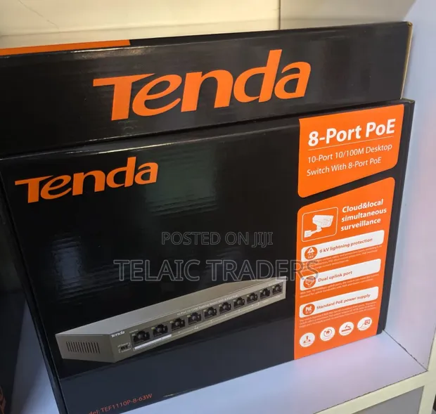 Tenda 8 Port PoE Mpya Kabisa - 1