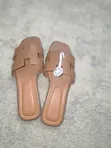 Hermes Brown Leather Sandals - 3
