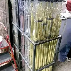 Gold Adjustable 2m Double Curtain Rods