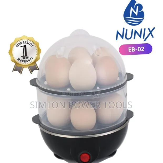 Nunix EB-02 Is a Double-Layer Electric Egg Boiler and Steamer - 1