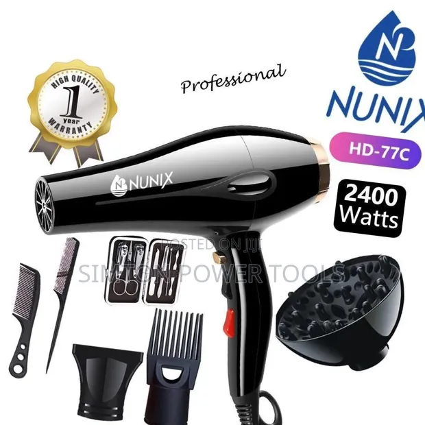 Nunix HD-77c Blowdry With Accessories With Free Manicure Set - 1