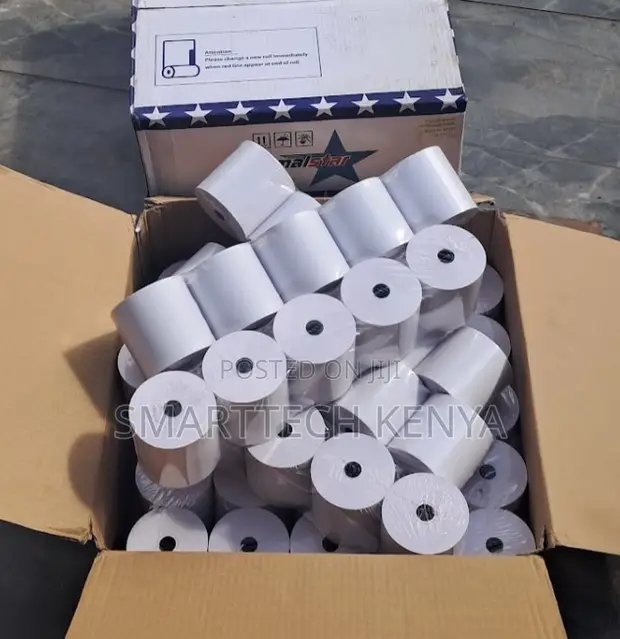 Thermal Paper Roll 80mm X 80mm, 50 Rolls/Box-Inner Core: 13mm - 1