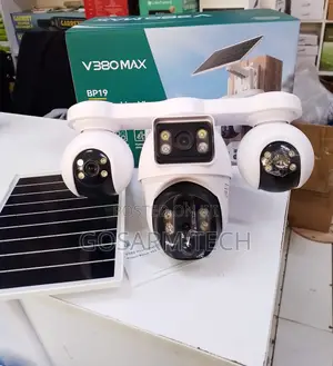 V380 Pro 4G 4-Lens Solar CCTV Camera