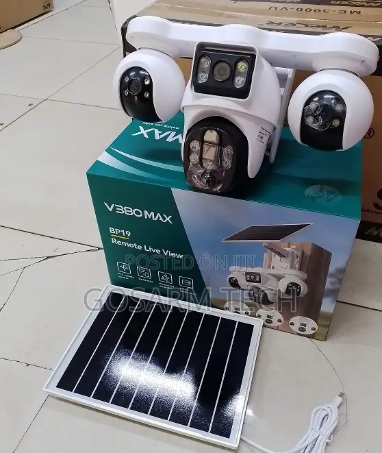 V380 4G 4-Lens Solar Security Camera with PTZ - 1