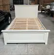 5x6 Sturdy White Wooden Bed Frame - 1