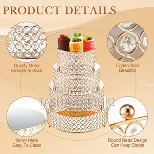 4pcs Crystal Cake Stand Gale