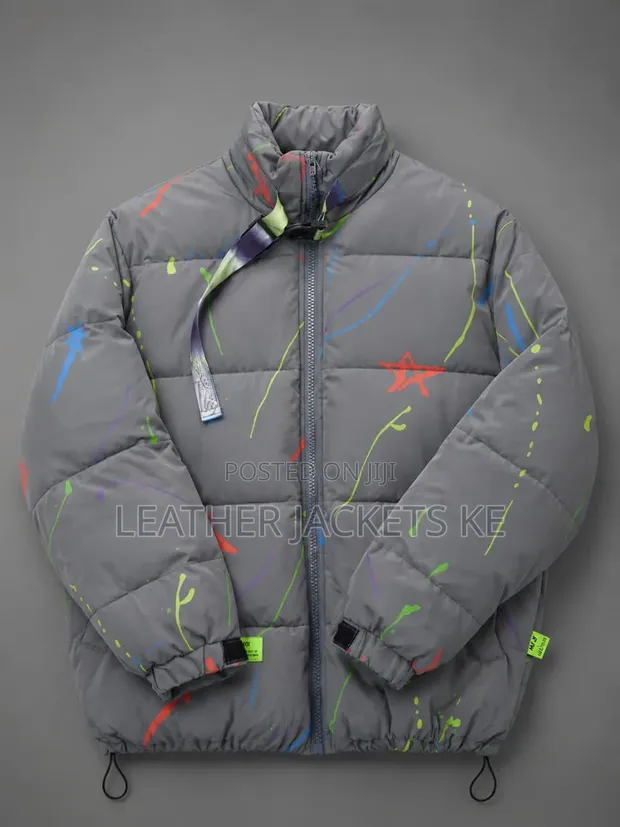 Men's Jackets: White Quilted, Polo Cargo, Camo Puffer - 1