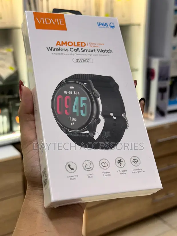 VIDVIE SW1617 AMOLED Smartwatch - Black - 1