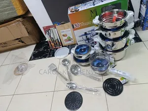 Seti ya Vyombo vya Kupikia vya Marwa vya Vipande 30 vya Chuma cha Kutotoa