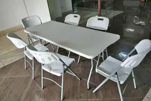 Foldable Table and 6 Chairs Set