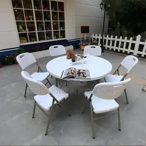 6-Seaters Folding Table With Chairs Set