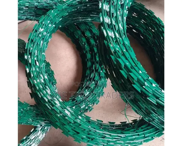Galvanized Green Razor Wire 10m - 1