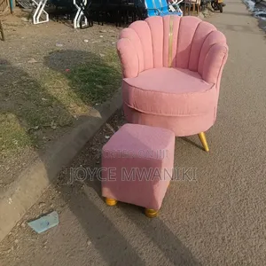 Matching Pedicure Seat and Stool - Baby Pink