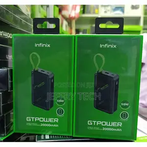 Infinix GT Power 55W XP20GT 20000mAh Power Bank ya Kuchaji Haraka Laptop