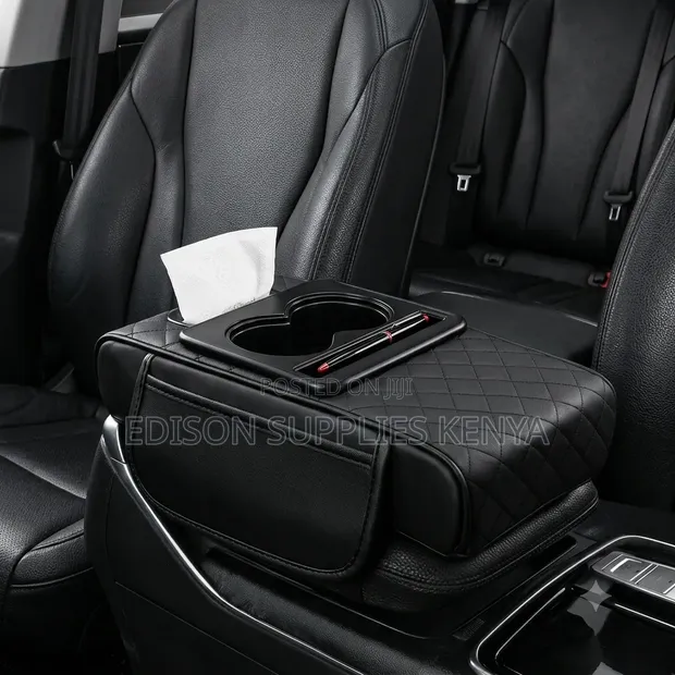 Universal Car Armrest Pad Cushion with Storage - 1
