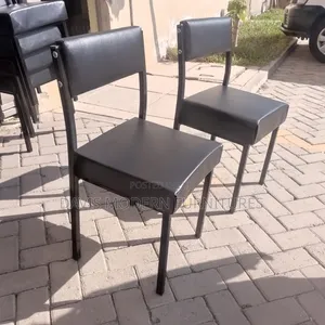 Black Padded Metal Frame Chair