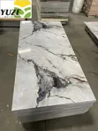 White & Gold UV Marble PVC Sheet - 4ft x 8ft High Gloss Wall Panel - 2