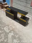 Asymmetrical Black and Yellow TV Stand - 2