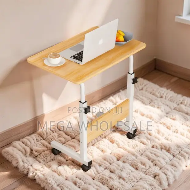 Ergonomic Height Adjustable Laptop Table Stand with Wheels - 1