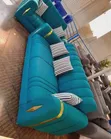 Teal 5-Seater Bubble Sofa with Gold Trim - 2