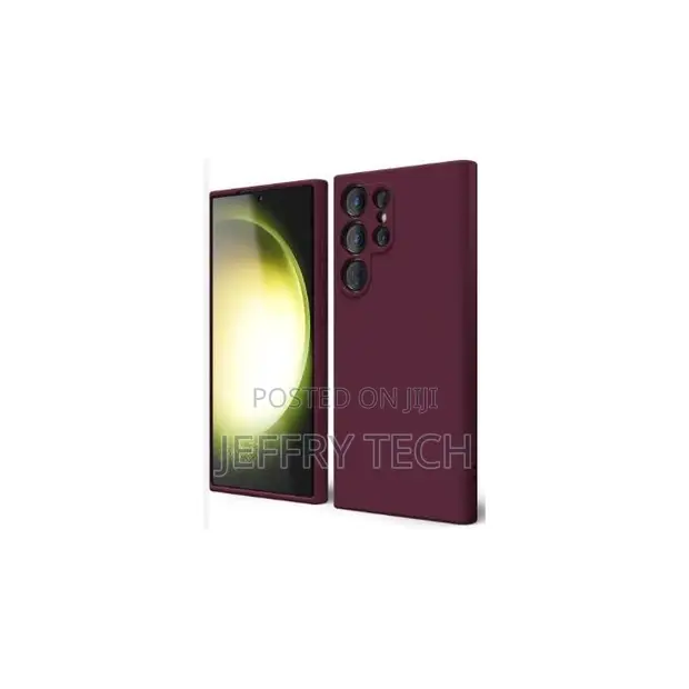 Silicone Back Cover for Samsung Galaxy S23 Ultra - Maroon - 1