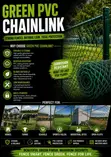 Heavy Gauge PVC Chainlink 5ft x 18m (12.5 Gauge, 80x80mm Mesh) - 1