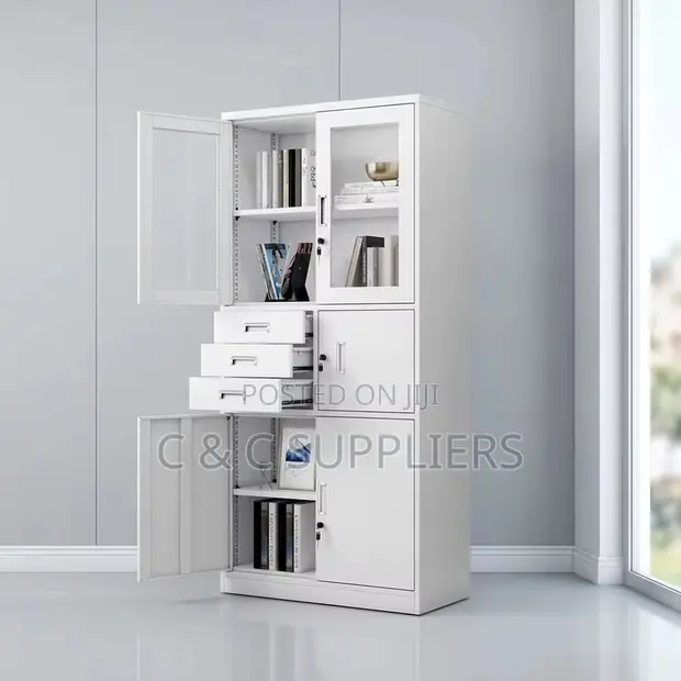 Metallic File Cabinet with In-Built Safe - 1