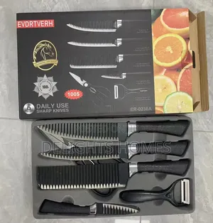 6-Piece Sharp Stainless Steel Kitchen Knife Set