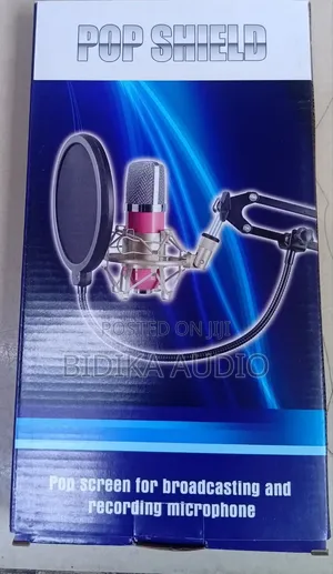Dual-Layer Studio Microphone Pop Filter with Gooseneck