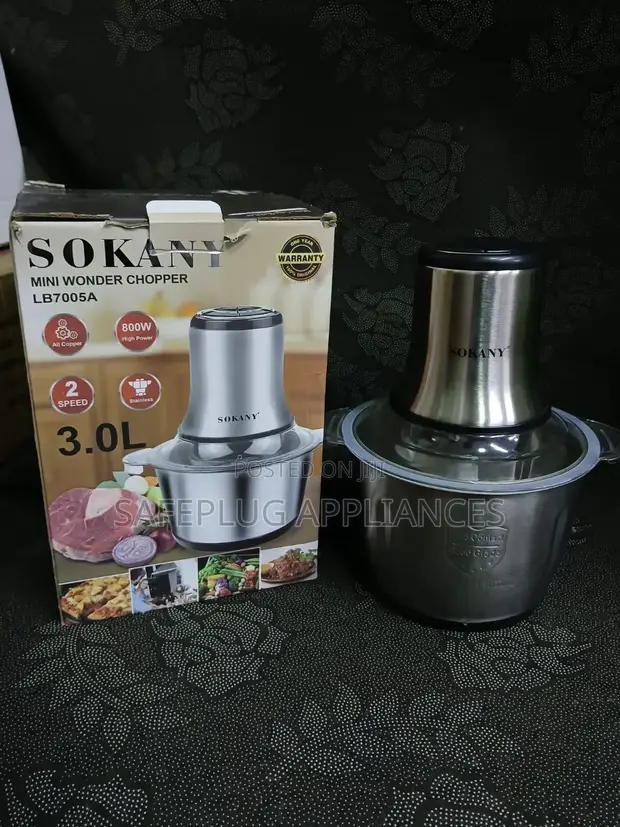Sokany 3L Chopper and Grinder - Brand New - 1