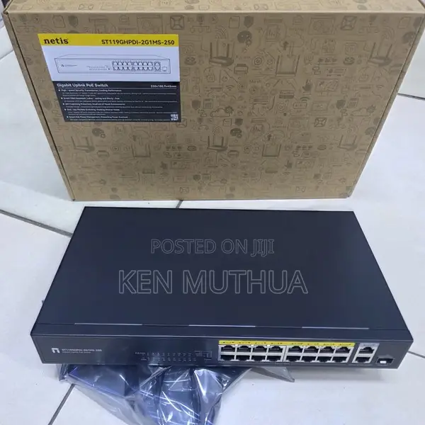 Netis 16-Port PoE Switch ST119GHPDI-2G1MS-250 - 1