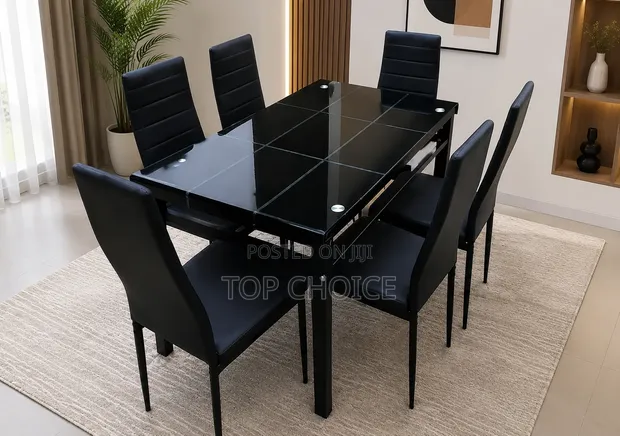 6-Seater Glass Dining Set - 1