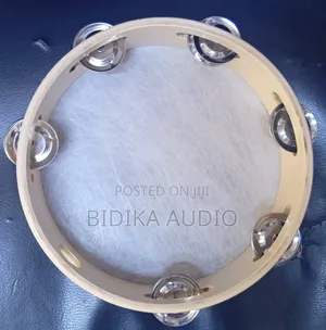 Handheld Wooden Tambourine with Synthetic Drumhead