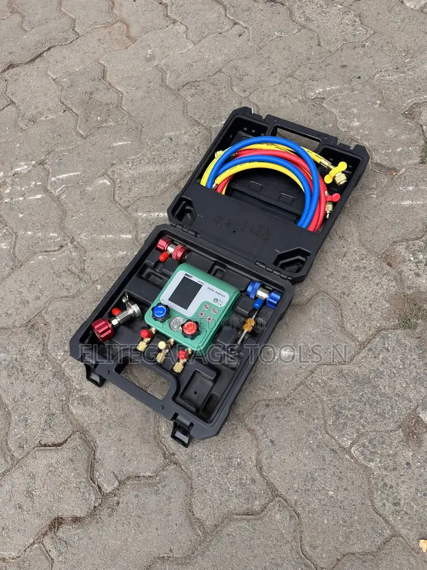 Heavy Commercial Digital AC Manifold Gauge Kit - 1
