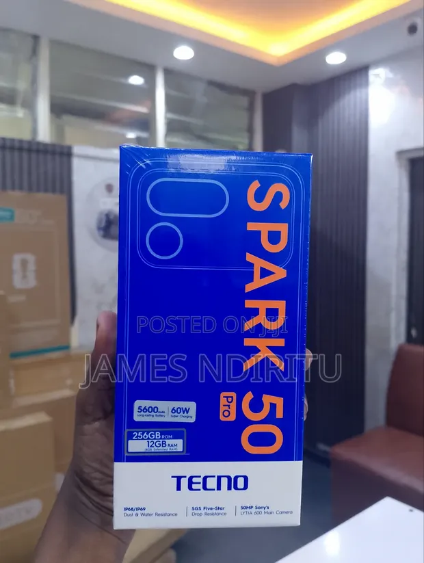 New Tecno Spark 50 Pro 256GB Black - 1