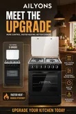 Ailyons 60x60cm Standing Cooker (3 Gas + 1 Electric) - 1