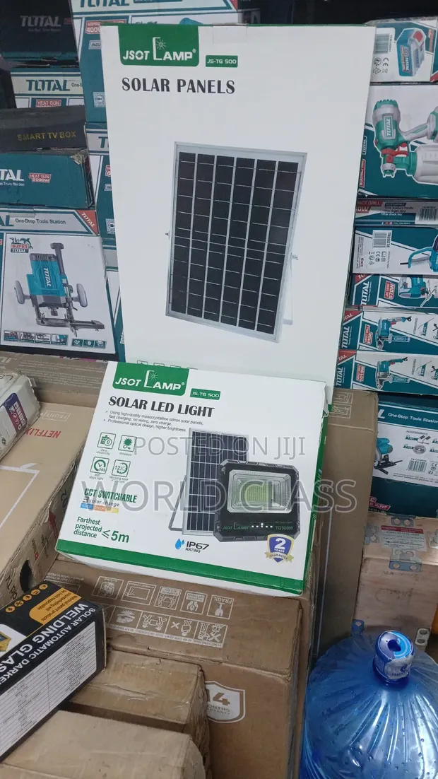 JSOT JS-TG 500W Solar LED Floodlight with Panel - 1