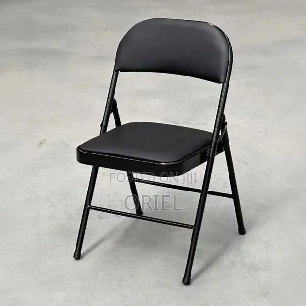 Portable Foldable Office Chair - Black - 1